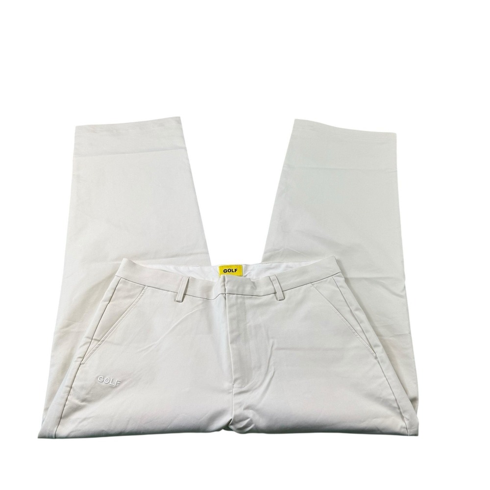 GOLF Wang Lyocell Performance Beige Flat Front Mens Golf Pants 34x31